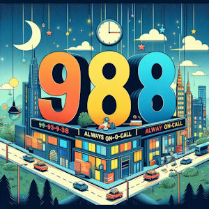 graphic of 988 lifeline